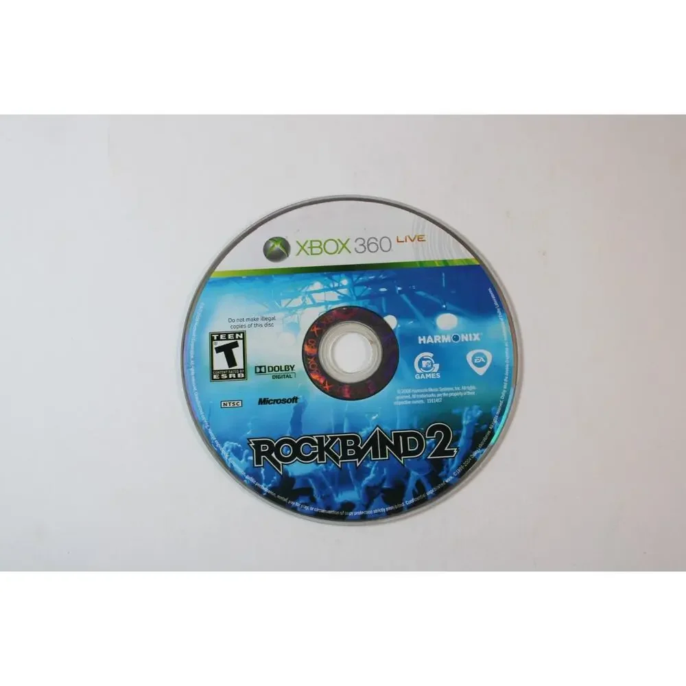 Rock Band 2 (Microsoft Xbox 360, 2008) Authentic, Game Disc Only, Tested/Works